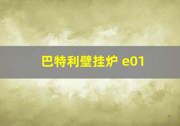 巴特利壁挂炉 e01